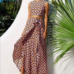 Mister Zimi Set / Wrap Skirt one size / Crop Top US4